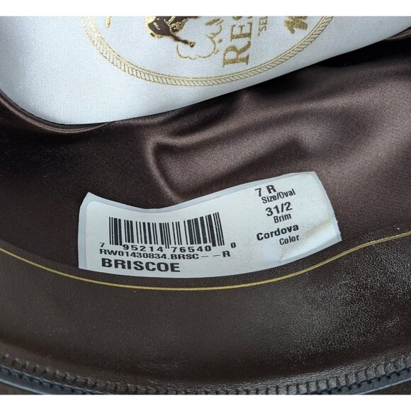 Resistol Briscoe XX Cordova Brown Cowboy Hat Sz 7 Western Wool USA Made Vintage - Picture 7 of 11